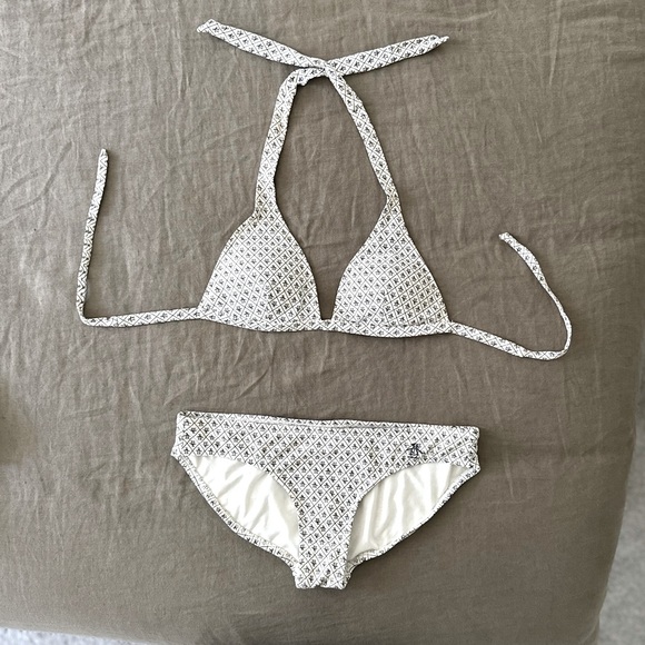 Original Penguin Bikini Set, Matching Swim Top & Bottom, White, Size: Medium - Picture 2 of 6
